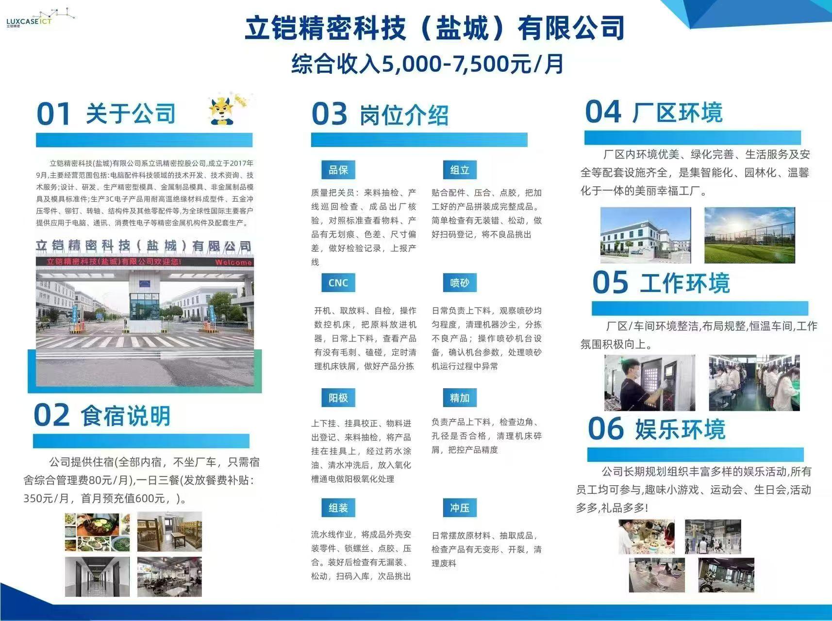 盐城立铠小时工B6不体检岗位图片
